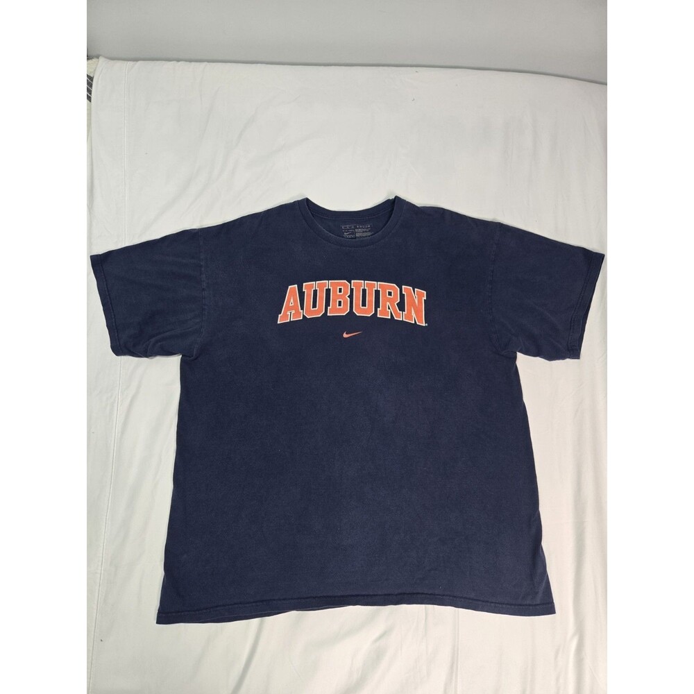 Vintage Auburn Nike Tigers Shirt Mens XL Blue Orange NCAA Football Tee Y2K